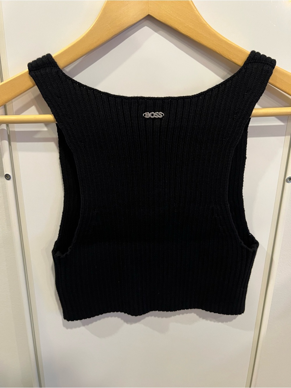 Boss Black Scoop Neck Ribbed Tank - Picture 3 of 8
